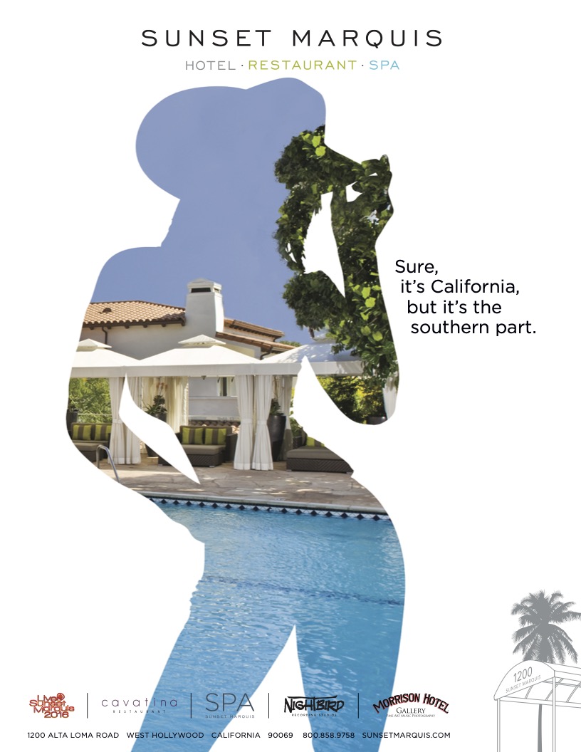 Sure it's California but it's the southern part — Sunset Marquis ACM Awards Guide full-page print ad
